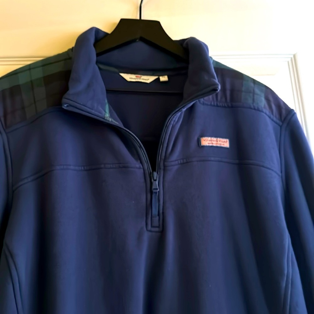 Vineyard vines women’s 2x like new quarter zip pullover navy worn once for photo